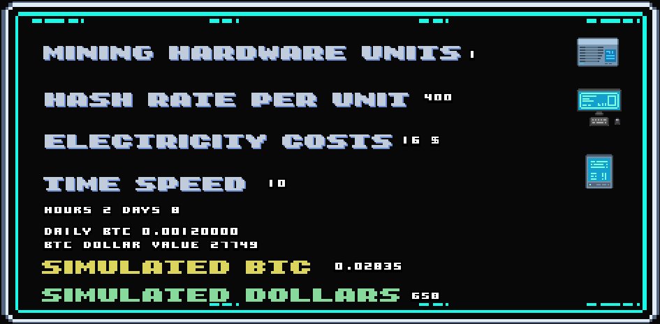 simulate mining bitcoins